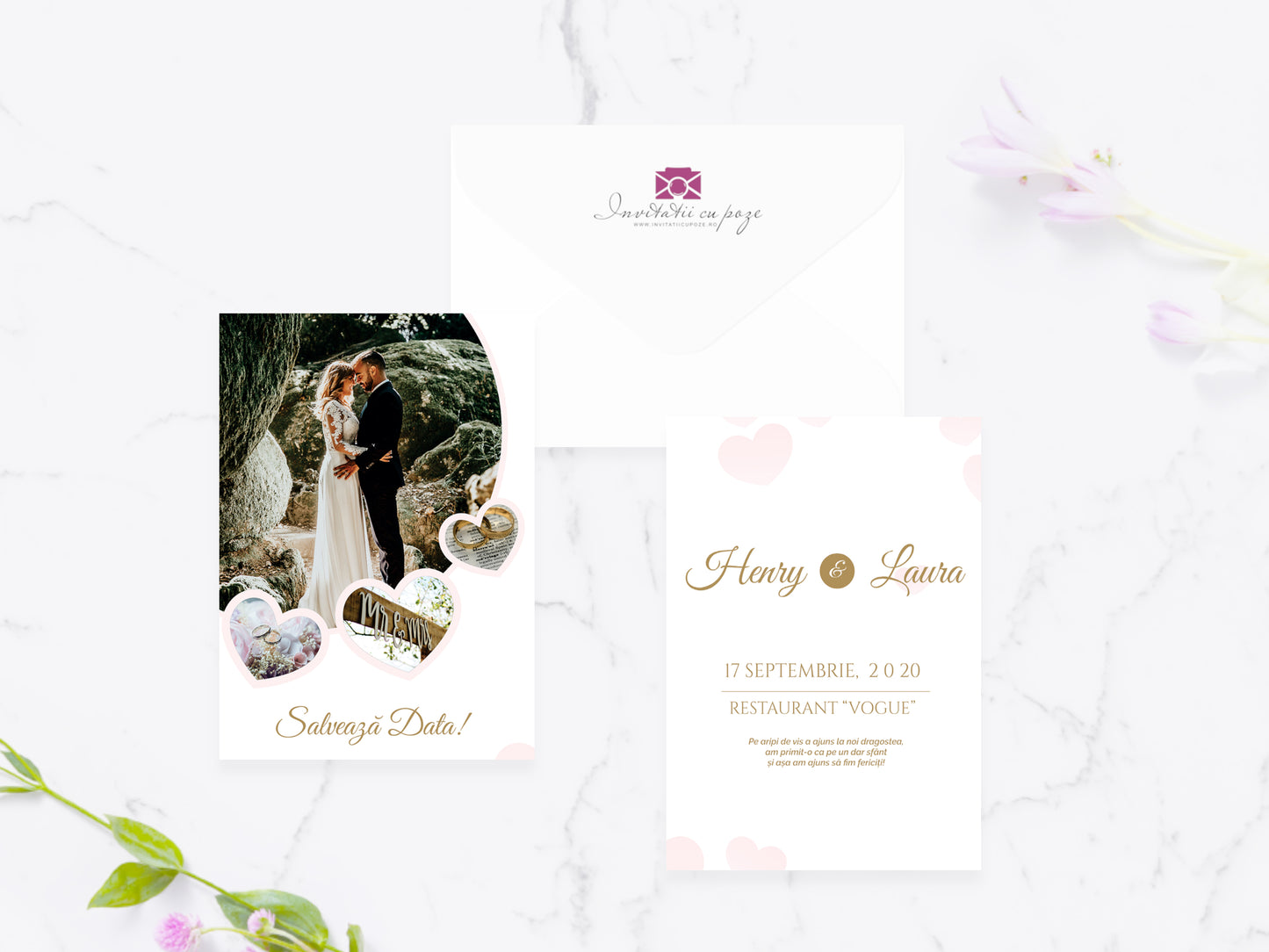 Invitatie cu poza Always and Forever
