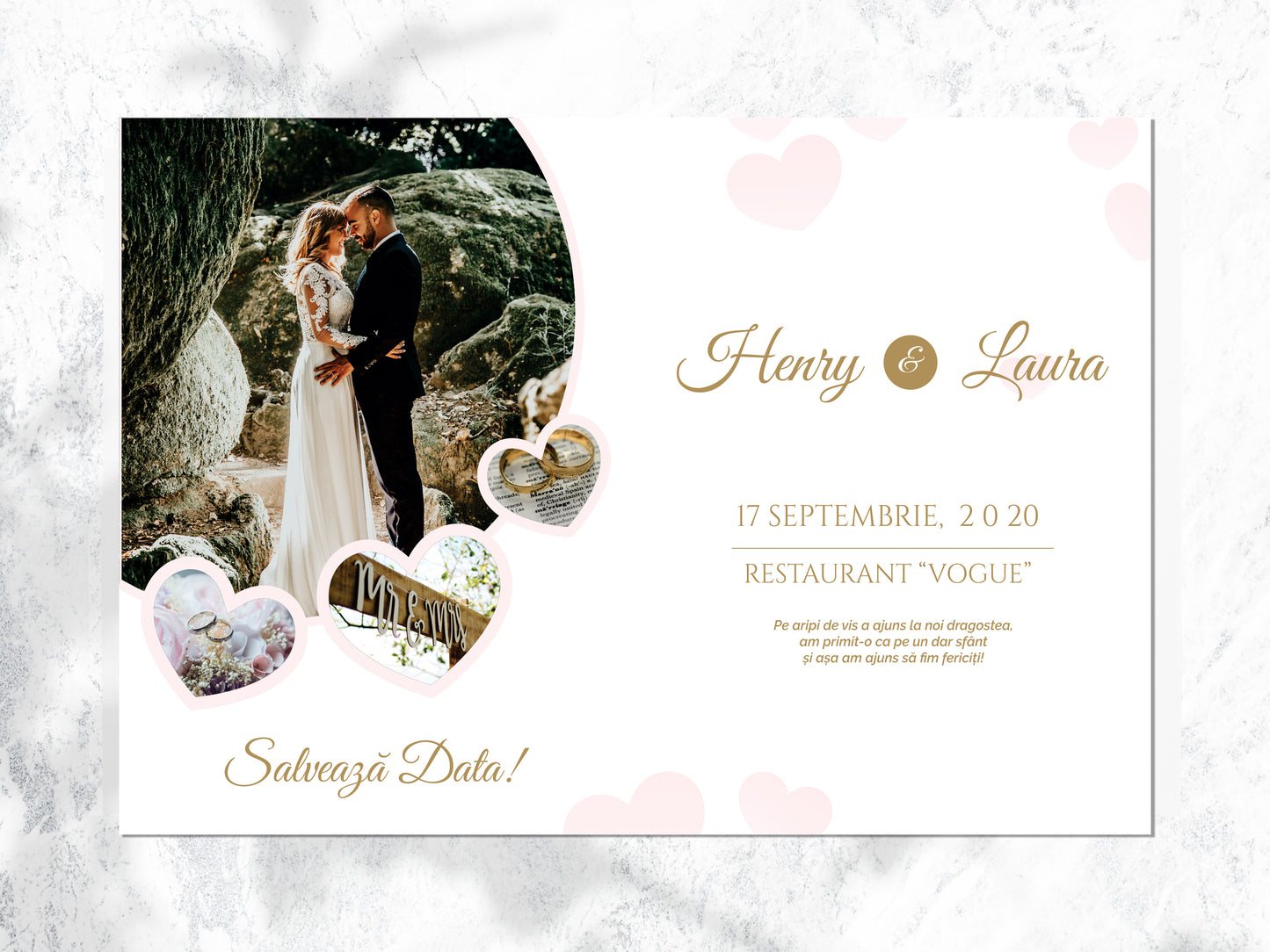 Invitatie cu poza Always and Forever