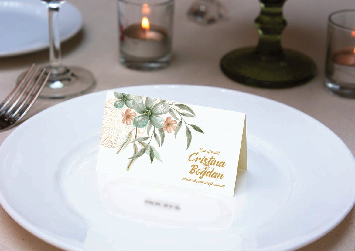 Invitatie nunta Hand Painted Flowers