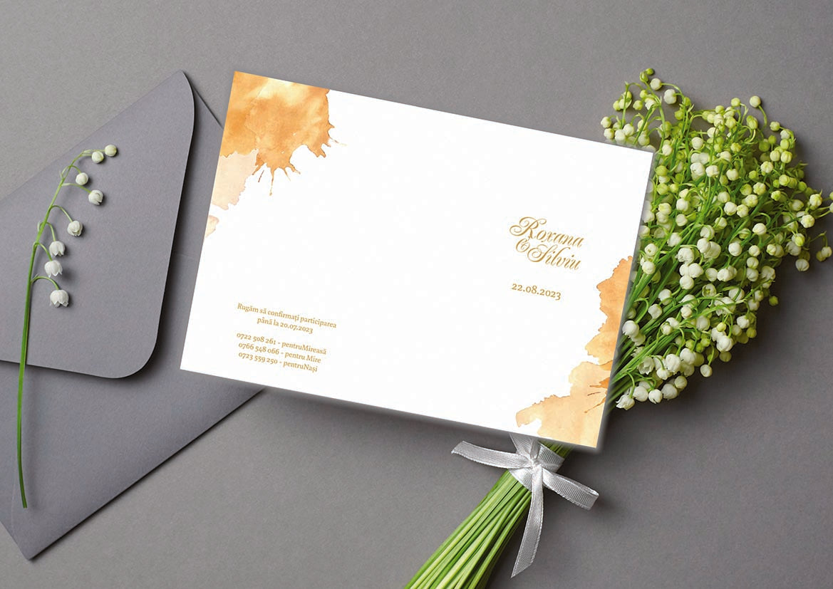 Invitatie de nunta Yellow Splash