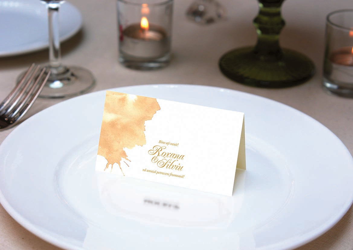 Invitatie de nunta Yellow Splash