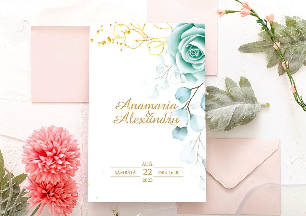 Invitatie nunta Elegant Rose