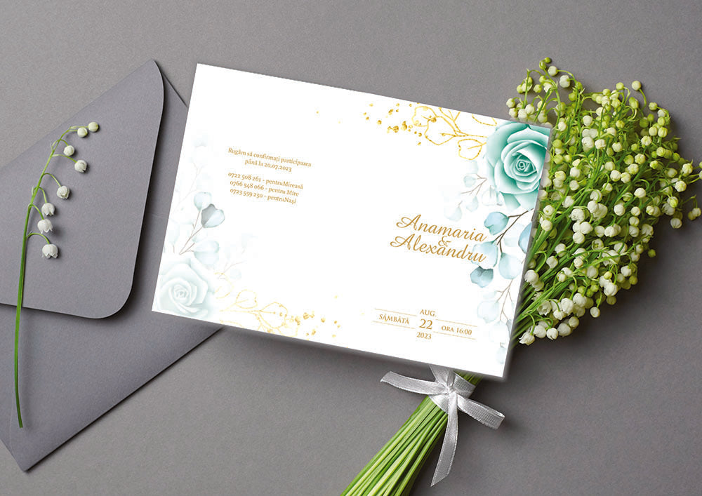 Invitatie nunta Elegant Rose