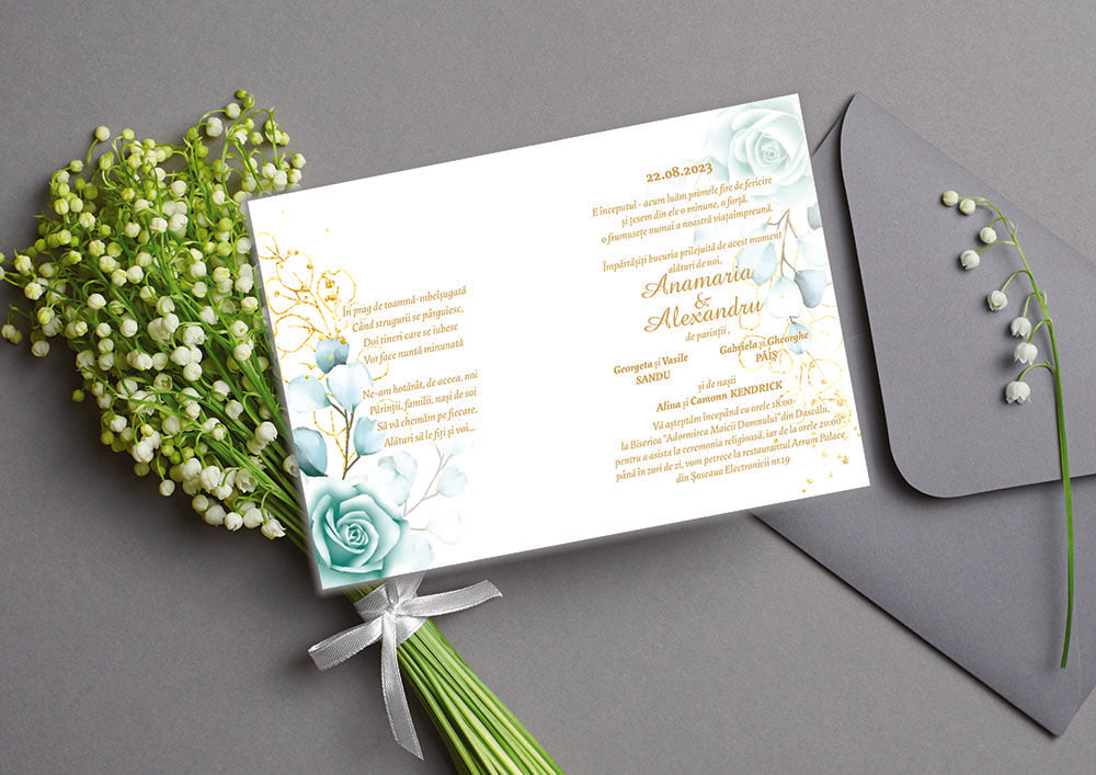 Invitatie nunta Elegant Rose