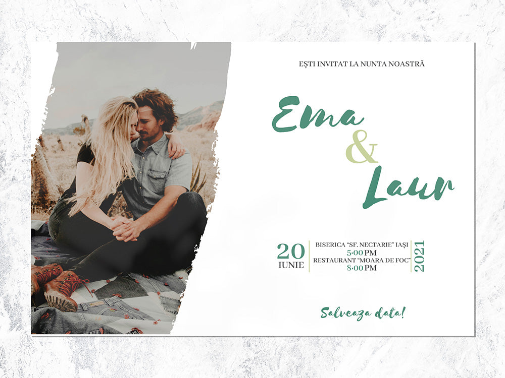 Invitatie cu poze Green Story